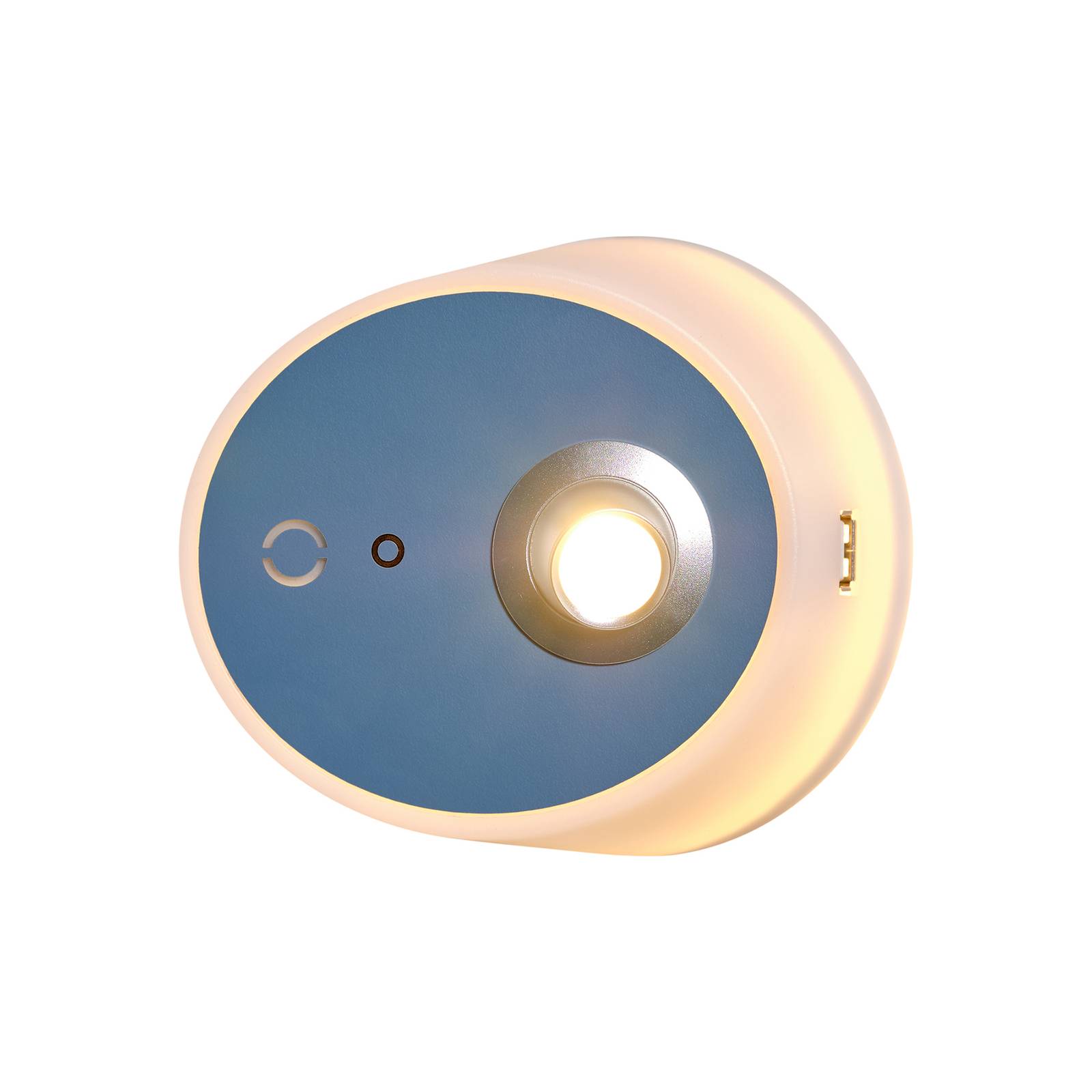 LED-Wandleuchte Zoom, Spot, USB-Ausgang, blau von Carpyen