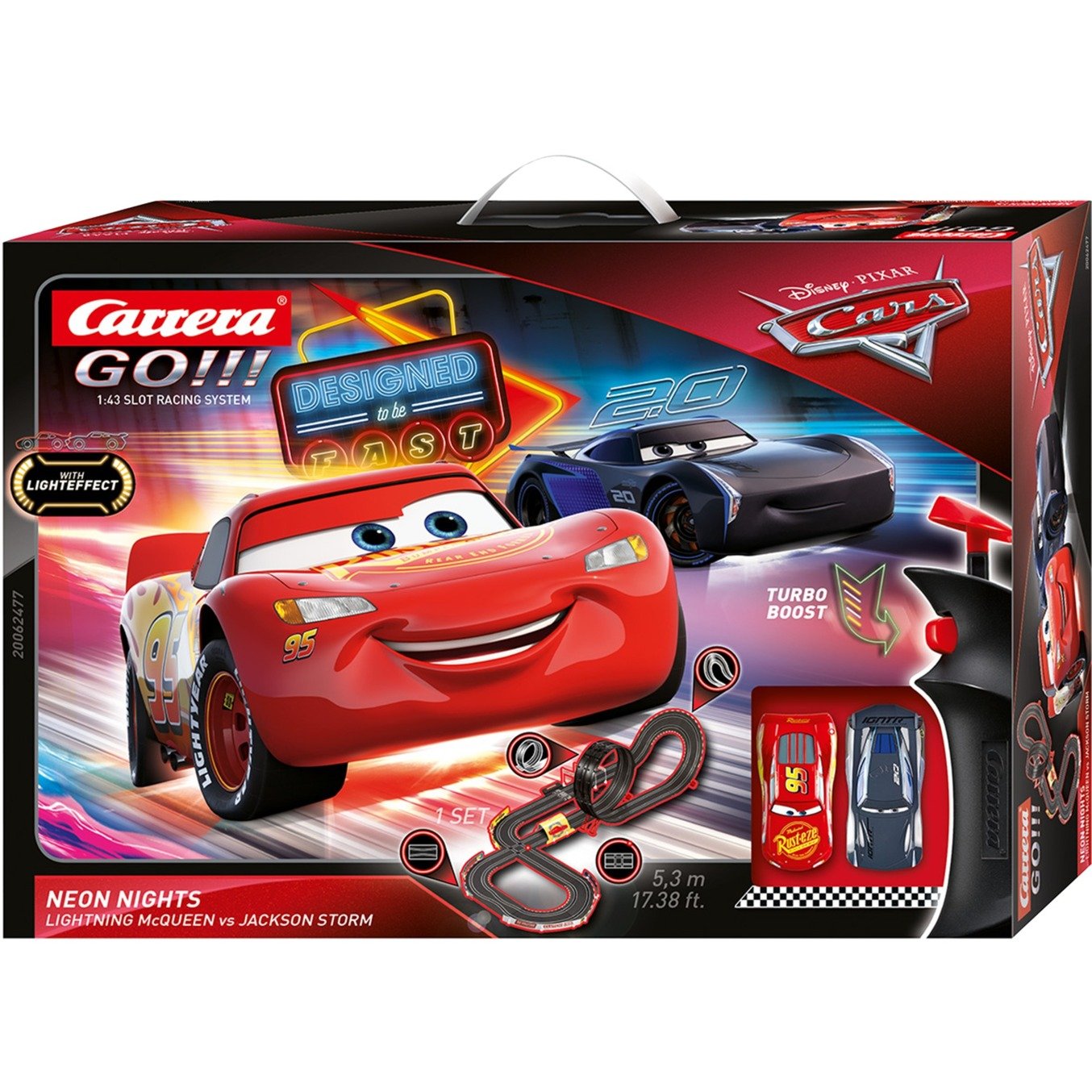 GO!!! Disney Pixar Cars - Neon Nights, Rennbahn von Carrera