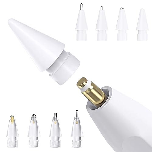 Carreuty 8 Stücke Spitzen Ersatzspitzen Kompatibel mit Apple Pencil Spitze 1. Generation 2. Generation Pen Spitze Verschleißfest Hochempfindliche Kunststoff und Metallspitzen Weiß Carreuty 8 Stücke Spitzen Ersatzspitzen Kompatibel mit Apple Pencil Spitze 1. Generation 2. Generation Pen Spitze Verschleißfest Hochempfindliche Kunststoff und Metallspitzen Weiß von Carreuty