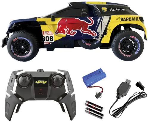 Carson Modellsport 500404311 Peugeot Rally 3008 DKR LOEB 1:16 RC Modellauto Elektro Rally von Carson Modellsport