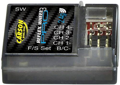 Carson Modellsport Reflex Wheel Pro 3 4-Kanal Empfänger 2,4GHz Stecksystem Uni (Graupner / JR / Fut Carson Modellsport Reflex Wheel Pro 3 4-Kanal Empfänger 2,4GHz Stecksystem Uni (Graupner / JR / Fut von Carson Modellsport
