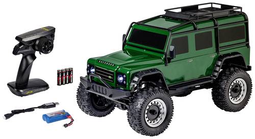 Carson RC Sport Land Rover Defender Grün Brushless 1:8 RC Modellauto Elektro Geländewagen Allradan von Carson RC Sport