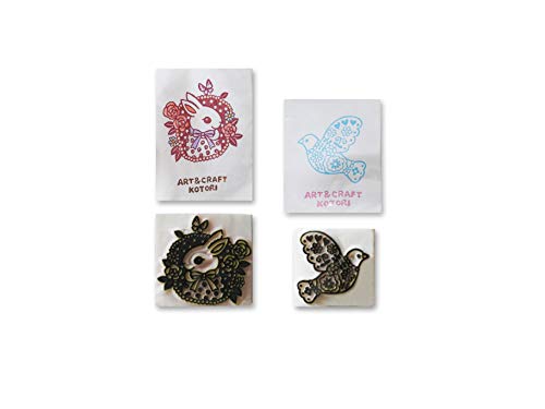 Carte Dozio Japanische Kotori – f.to cm 10 x 12 x 3 – 2 Stück pro Packung – gemischte Motive (florale Welt und/oder Tier) von Carte Dozio