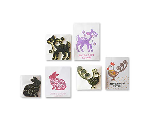 Carte Dozio Japanische Kotori – f.to cm 8 x 10 x 3 – 3 Stück pro Packung – gemischte Motive (florale Welt und/oder Tier) von Carte Dozio