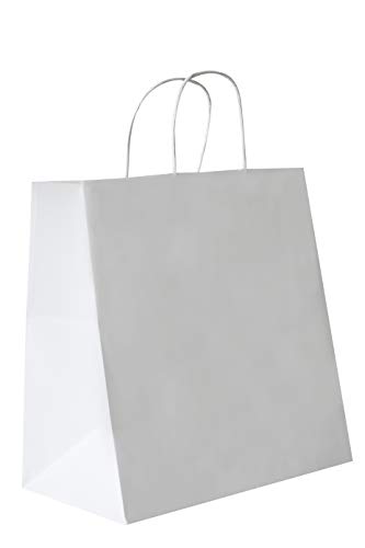 Carte Dozio Shopper aus Kraftstoff mit quadratischem Boden, weiß, gedrehter Griff, f.to cm 27 + 17 x 29 cm, 250 Stück von Carte Dozio S.r.l.