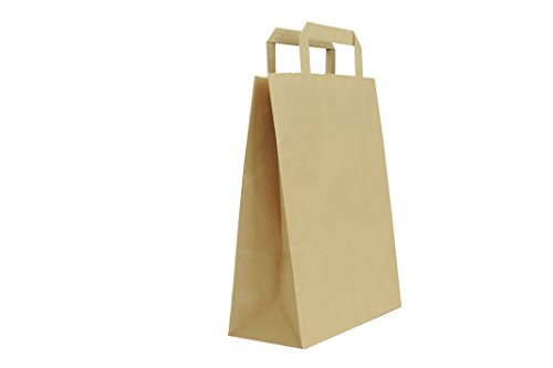 Karten dozio – Shopper aus Kraftpapier Color Avana, flacher Griff, f. To cm 22 + 10 x 29, CF 25 Stück von Carte Dozio