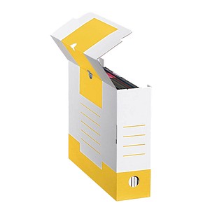 10 Cartonia Archivboxen weiß/gelb 8,3 x 34,0 x 25,2 cm 10 Cartonia Archivboxen weiß/gelb 8,3 x 34,0 x 25,2 cm von Cartonia