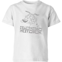 Courage The Cowardly Dog Outline Kids' T-Shirt - White - 3-4 Jahre von Cartoon Network