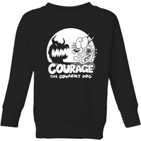 Courage The Cowardly Dog Spotlight Kids' Sweatshirt - Black - 7-8 Jahre von Cartoon Network