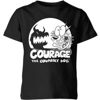 Courage The Cowardly Dog Spotlight Kids' T-Shirt - Black - 7-8 Jahre von Cartoon Network