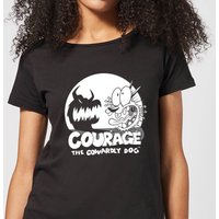 Courage The Cowardly Dog Spotlight Women's T-Shirt - Black - S von Cartoon Network