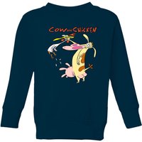 Cow and Chicken Characters Kids' Sweatshirt - Navy - 11-12 Jahre von Cartoon Network