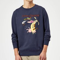 Cow and Chicken Characters Sweatshirt - Navy - L von Cartoon Network