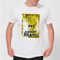 Johnny Bravo Distressed Men's T-Shirt - White - 5XL von Cartoon Network