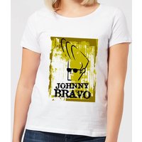 Johnny Bravo Distressed Women's T-Shirt - White - L von Cartoon Network