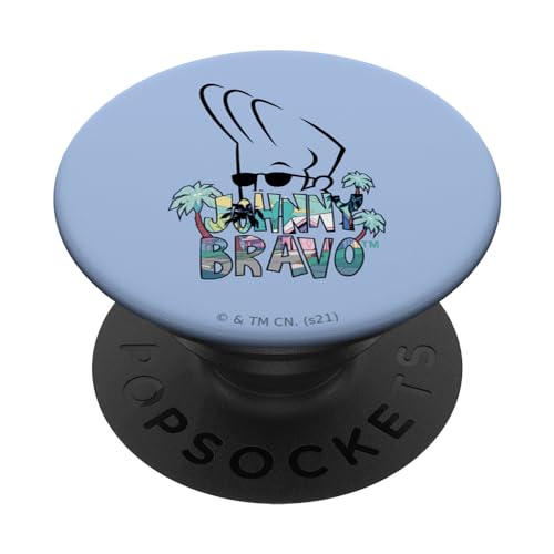 Johnny Bravo Tropical Bravo Outline PopSockets mit austauschbarem PopGrip von Cartoon Network