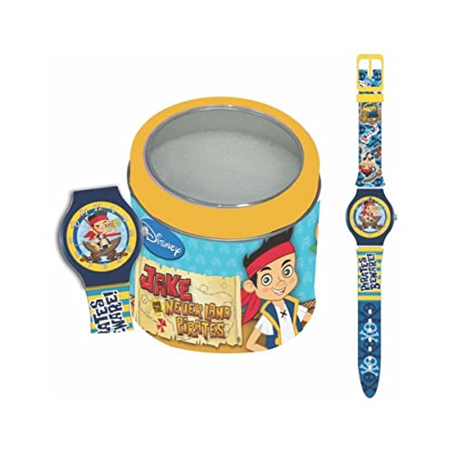 Cartoon S7200396 Reloj Infantil Jake The Pirate-TIN Box (Ø 33 mm) Uhr, Mehrfarbig von Cartoon