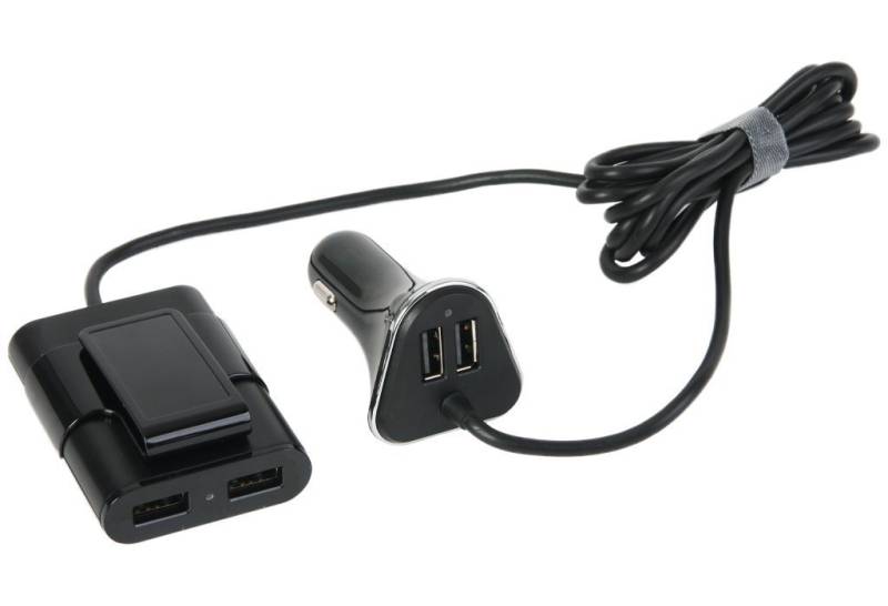 Cartrend 4-Port USB Ladestecker XXL 9,6A Smartphone-Ladegerät (Flexibel) von Cartrend