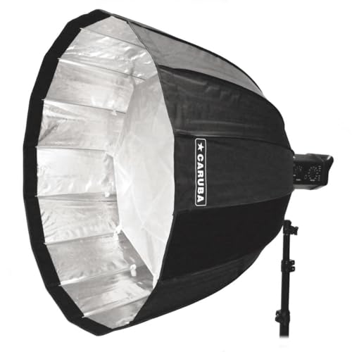 Caruba Tiefe Parabol-Softbox - Ideal für Porträts, 70 cm Durchmesser, 55 cm Tiefe - Inklusive Schnellring für Bowens-Montage - Wird mit Zwei Diffusoren geliefert Caruba Tiefe Parabol-Softbox - Ideal für Porträts, 70 cm Durchmesser, 55 cm Tiefe - Inklusive Schnellring für Bowens-Montage - Wird mit Zwei Diffusoren geliefert von Caruba