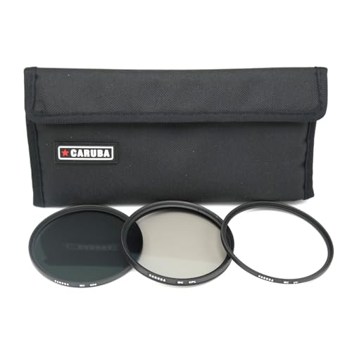 Caruba UV+CPL+ND8 Filterkit 43mm: Vollständiges Set zur Bildverbesserung mit UV-, Polarisations- und ND8-Filtern (43mm) für Fotografen. von Caruba