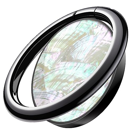 Carveit Handy Fingerhalterung Smartphone Ring Handy Ring, Handyring [360 Grad Drehung] aus Metall Handyring aus kompatibel iPhone, Samsung Galaxy, Google Pixel, Schwarz-Weiß, [1 Stücke] von Carveit