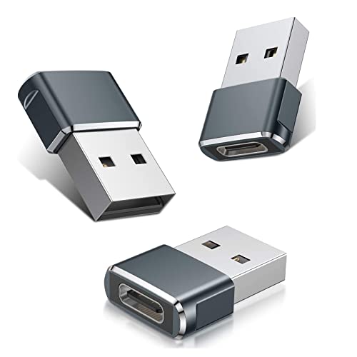 Casavello USB C Buchse auf USB Adapter (3 Stück), USB Typ C auf USB Adapter für Apple iPhone 11 12 13 Pro Max Mini XR, Watch Series 7, iPad Mini 6, Samsung Galaxy Note von Casavello