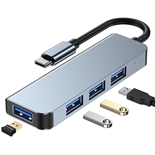 USB-Hub, Typ C auf 4 USB-3.0-Anschlüsse, USB-3.0, für MacBook Pro/Air, XPS, iPad Pro, Chromebook, Flash-Player, Mobile und Plus Encore von Casavello