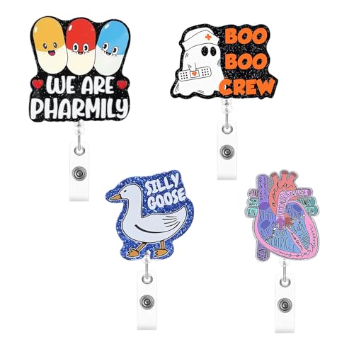Casbomy 4 Stücke Ausweishalter Ausziehbar Badge Reels ID Card Badge Clips Karikatur Interessant Ausweishalter Krankenschwester Geeignet für Arzte, Pflegepersonal Ausweishalter Casbomy 4 Stücke Ausweishalter Ausziehbar Badge Reels ID Card Badge Clips Karikatur Interessant Ausweishalter Krankenschwester Geeignet für Arzte, Pflegepersonal Ausweishalter von Casbomy