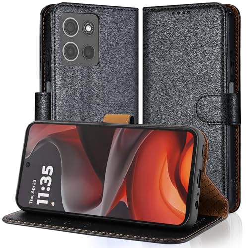 Case Collection für Motorola G15 Hülle - Leder Handyhülle mit Kartenfächern [RFID-Blockierung] Stoßfest [Ständer] Handy Schutzhülle für Motorola Moto G15 Hülle von Case Collection