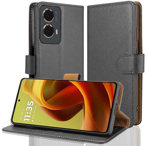 Case Collection für Motorola Moto G85 Hülle - Leder Handyhülle mit Kartenfächern [RFID-Blockierung] Stoßfest [Ständer] Handy Schutzhülle für Motorola G85 5G Hülle von Case Collection