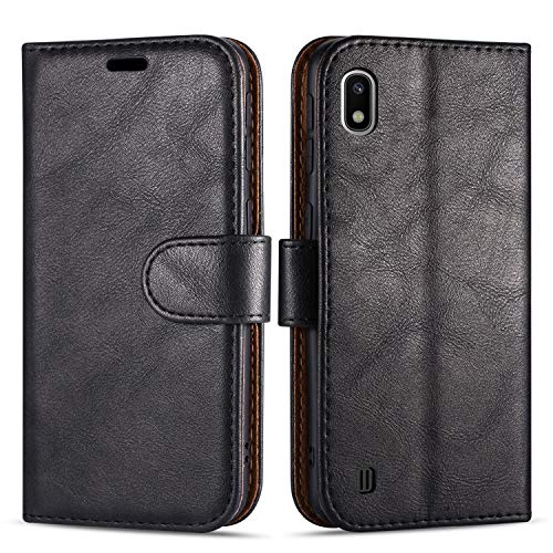 Case Collection für Samsung A10 Hülle - Leder Handyhülle mit Kartenfächern [RFID-Blockierung] Stoßfest [Ständer] Handy Schutzhülle für Samsung Galaxy A10 Hülle von Case Collection