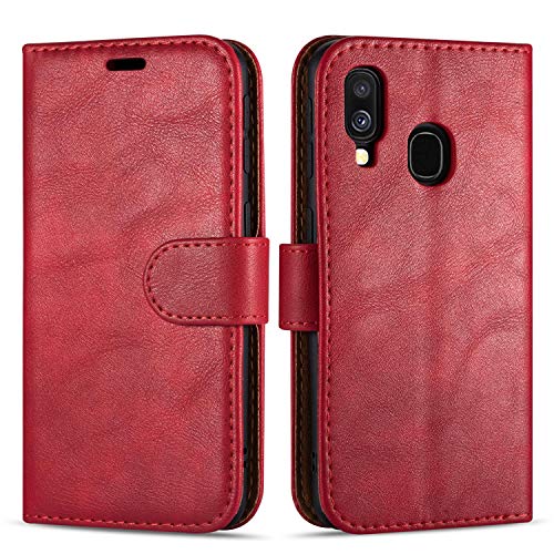 Case Collection für Samsung Galaxy A20e Hülle - Premium Qualität Leder Handyhülle | Magnet-Verschluss | Klappständer | Geld und Kartenhalter Hüllen | Kompatibel mit Samsung A20e Hülle von Case Collection