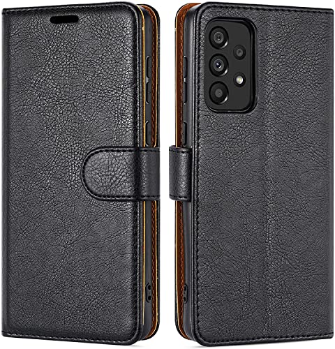 Case Collection für Samsung Galaxy A73 5G Hülle - Premium Qualität Leder Handyhülle | Magnet-Verschluss | Klappständer | Geld und Kartenhalter Hüllen | Kompatibel mit Samsung A73 5G Hülle von Case Collection