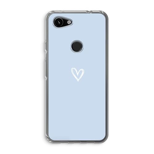 Case Company.® - Google Pixel 3a Handyhülle - Kleines Herz Blau - Silikon Handyhülle - Schutz für alle Seiten und Bildschirmrand von Case Company.