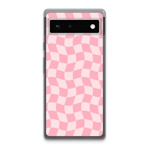 Case Company.® - Google Pixel 6 Handyhülle - Grid Rosa - Silikon Handyhülle - Schutz für alle Seiten und Bildschirmrand von Case Company.
