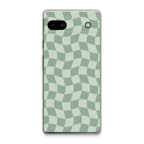 Case Company.® - Google Pixel 6a Handyhülle - Grid Grün - Silikon Handyhülle - Schutz für alle Seiten und Bildschirmrand von Case Company.