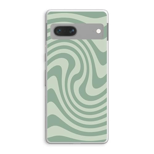 Case Company.® - Google Pixel 7 Handyhülle - Swirl Grün - Silikon Handyhülle - Schutz für alle Seiten und Bildschirmrand von Case Company.