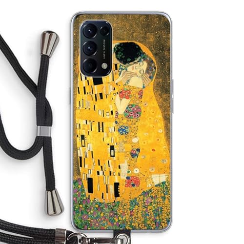 Case Company.® - Handykette für Oppo Find X3 Lite Handyhülle mit hochwertiger Kordel zum Umhängen - Der Kuss - Smartphone Crossbody - Schutz auf Allen Seiten und am Bildschirmrand von Case Company.