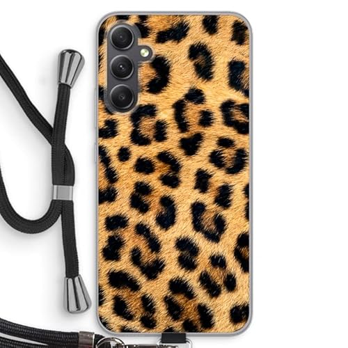 Case Company.® - Handykette für Samsung Galaxy A34 Handyhülle mit hochwertiger Kordel zum Umhängen - Leopard - Smartphone Crossbody - Schutz auf Allen Seiten und am Bildschirmrand von Case Company.