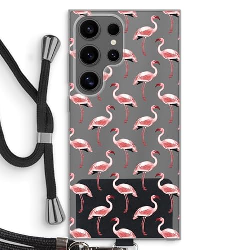 Case Company.® - Handykette für Samsung Galaxy S24 Ultra Handyhülle mit hochwertiger Kordel zum Umhängen - Flamingo grün - Smartphone Crossbody - Schutz auf Allen Seiten und am Bildschirmrand von Case Company.