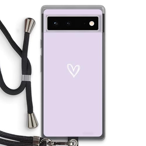 Case Company.® - Handykette fürGoogle Pixel 6 Handyhülle mit hochwertiger Kordel zum Umhängen - Kleines Herz violett - Smartphone Crossbody - Schutz auf Allen Seiten und am Bildschirmrand von Case Company.