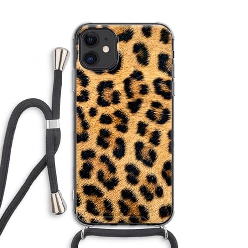 Case Company.® - Handykette füriPhone 11 Handyhülle mit hochwertiger Kordel zum Umhängen - Leopard - Smartphone Crossbody - Schutz auf Allen Seiten und am Bildschirmrand von Case Company.