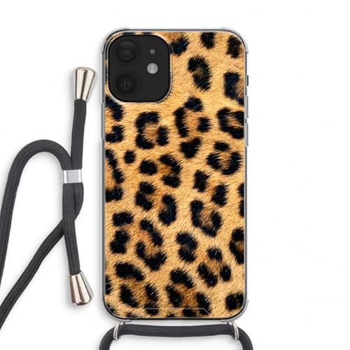 Case Company.® - Handykette füriPhone 12 Mini Handyhülle mit hochwertiger Kordel zum Umhängen - Leopard - Smartphone Crossbody - Schutz auf Allen Seiten und am Bildschirmrand von Case Company.