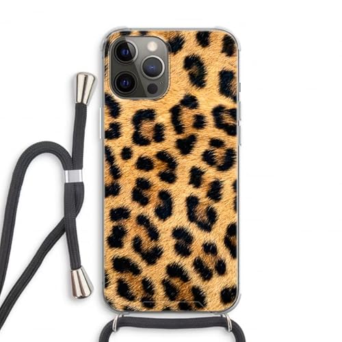 Case Company.® - Handykette füriPhone 12 Pro Handyhülle mit hochwertiger Kordel zum Umhängen - Leopard - Smartphone Crossbody - Schutz auf Allen Seiten und am Bildschirmrand von Case Company.