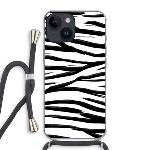 Case Company.® - Handykette füriPhone 14 Handyhülle mit hochwertiger Kordel zum Umhängen - Zebra Pattern - Smartphone Crossbody - Schutz auf Allen Seiten und am Bildschirmrand von Case Company.