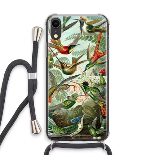 Case Company.® - Handykette füriPhone XR Handyhülle mit hochwertiger Kordel zum Umhängen - Haeckel Trochilidae - Smartphone Crossbody - Schutz auf Allen Seiten und am Bildschirmrand von Case Company.