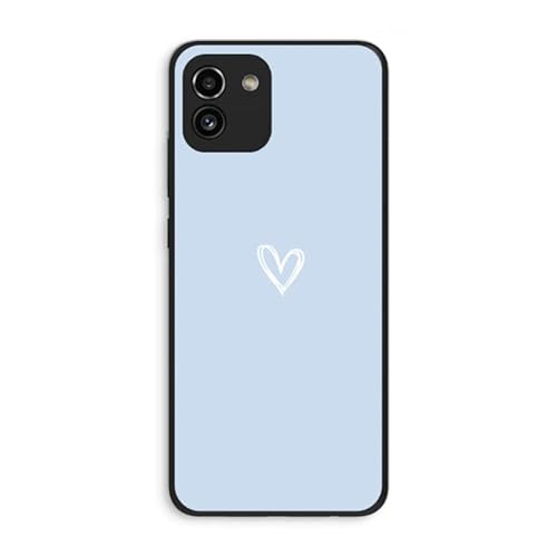 Case Company.® - Samsung Galaxy A03 Handyhülle - Kleines Herz Blau - Silikon Handyhülle - Schutz für alle Seiten und Bildschirmrand von Case Company.