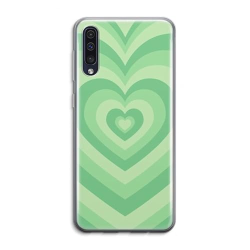 Case Company.® - Samsung Galaxy A50 Handyhülle - Herz Grün - Silikon Handyhülle - Schutz für alle Seiten und Bildschirmrand von Case Company.
