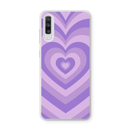 Case Company.® - Samsung Galaxy A70 Handyhülle - Herz Lila - Silikon Handyhülle - Schutz für alle Seiten und Bildschirmrand von Case Company.