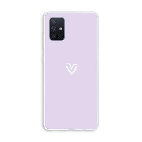 Case Company.® - Samsung Galaxy A71 Handyhülle - Kleines Herz violett - Silikon Handyhülle - Schutz für alle Seiten und Bildschirmrand von Case Company.